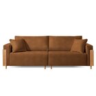 Sofá Fixo Heitor Pé De Madeira Luxo 1,60m Castellar Móbile Co