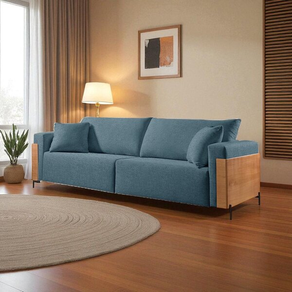 Sofá Fixo Heitor Pé De Metal Luxo 1,60m Castellar Móbile Linh