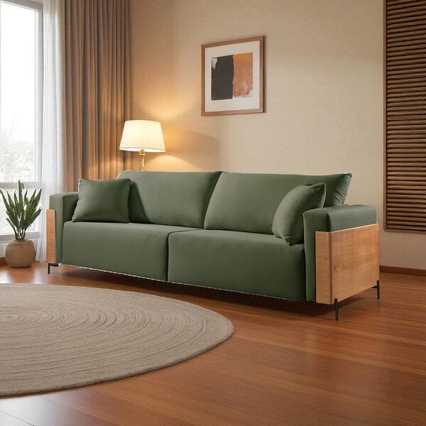 Sofá Fixo Heitor Pé De Metal Luxo 1,60m Castellar Móbile Velu