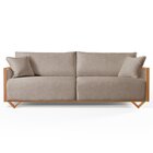 Sofá Fixo Lara 3 Lugares Luxo 1,90m Castellar Móbile Linho Ca