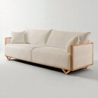 Sofá Fixo Lara 3 Lugares Luxo 2,10m Castellar Móbile Corino O