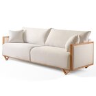 Sofá Fixo Lara 3 Lugares Luxo 2,10m Castellar Móbile Veludo B