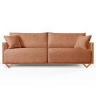 Sofá Fixo Lara 3 Lugares Luxo 2,30m Castellar Móbile Linho Te