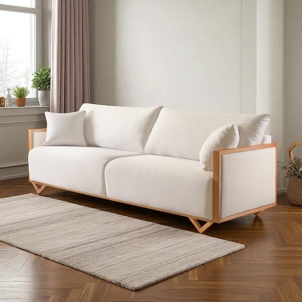 Sofá Fixo Lara 3 Lugares Luxo 2,30m Castellar Móbile Veludo B