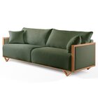 Sofá Fixo Lara 3 Lugares Luxo 2,30m Castellar Móbile Veludo V