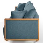 Sofá Fixo Lara 4 Lugares Luxo 2,50m Castellar Móbile Linho Az