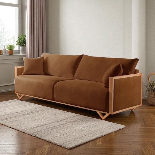 Sofá Fixo Lara 4 Lugares Luxo 2,90m Castellar Móbile Corino C