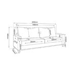 Sofá Fixo Living 2 Almofadas Soltas 4 Lugares 220cm Ares