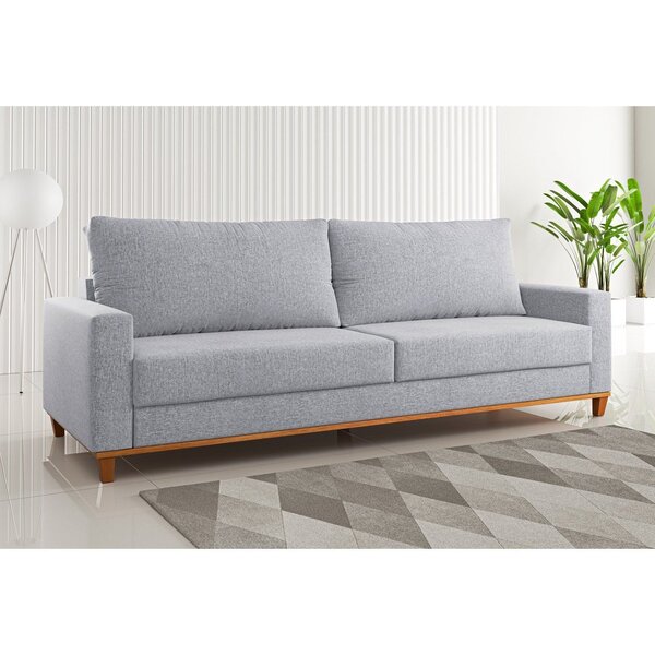 Sofá Fixo Living 2 Almofadas Soltas 4 Lugares 220cm Ares