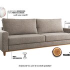 Sofá Fixo Living 2 Almofadas Soltas 4 Lugares 220cm Ares