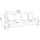 Sofá Fixo Living 2 Almofadas Soltas 4 Lugares 220cm Ares Safi