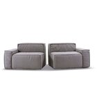 Sofá Fixo Living 3 Lugares 250cm Box Espresso Móveis Linho  C