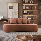 Sofá Fixo Living 3 Lugares E 3 Almofadas 200cm Paris Espresso