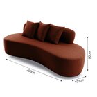 Sofá Fixo Living 3 Lugares E 3 Almofadas 200cm Paris Espresso