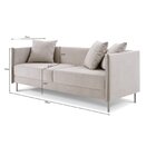 Sofá Fixo Living 3 Lugares E 3 Almofadas 220cm Línea Espresso