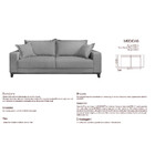 Sofá Fixo Living  3 Lugares Pequim 2.00m Veludo Bege