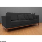 Sofá Fixo Living Barcelona Com 180 Cm Preto