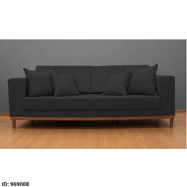 Sofá Fixo Living Barcelona Com 200 Cm Preto