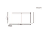 Sofá Fixo Living Com 3 Lugares Pequim 2.00m Mundial Estofados