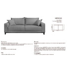 Sofá Fixo Living Com 3 Lugares Pequim 2.00m Mundial Estofados