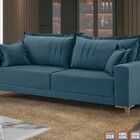 Sofá Fixo Living M45 2,20cm Pés Madeira Molas Pocket E Bonnel