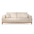 Sofá Fixo Magnus 3 Lugares Luxo 1,90m Bege Claro