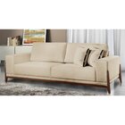 Sofá Fixo Magnus 3 Lugares Luxo 1,90m Bege Claro