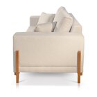 Sofá Fixo Magnus 3 Lugares Luxo 2,10m  Bege Claro