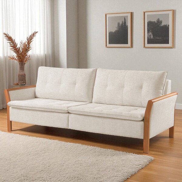 Sofá Fixo Matteo 4 Lugares Luxo 2,60m Castellar Móbile Linho