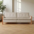 Sofá Fixo Matteo 4 Lugares Luxo 2,60m Castellar Móbile Linho