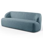 Sofá Fixo Noah 3 Lugares Luxo 2,0m Castellar Móbile Linho Azul