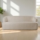 Sofá Fixo Noah 3 Lugares Luxo 2,0m Castellar Móbile Linho Bege