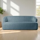 Sofá Fixo Noah 3 Lugares Luxo 2,20m Castellar Móbile Linho Az