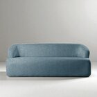 Sofá Fixo Noah 3 Lugares Luxo 2,20m Castellar Móbile Linho Az