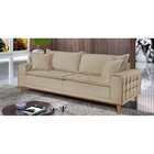 Sofá Fixo Orfeu 3 Lugares Luxo 2,00m Bege
