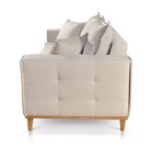 Sofá Fixo Orfeu Até 3 Lugares Luxo 2,20m Bege Claro