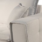 Sofá Fixo Orfeu Até 3 Lugares Luxo 2,20m Bege Claro