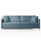 Sofá Fixo Ravi 2 Lugares Luxo 1,70m Castellar Móbile Linho Az