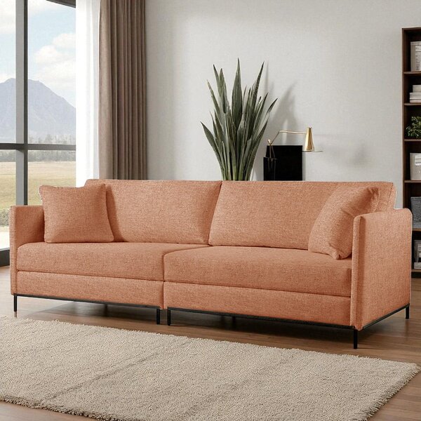 Sofá Fixo Ravi 2 Lugares Luxo 1,70m Castellar Móbile Linho Te