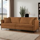 Sofá Fixo Ravi 3 Lugares Luxo 2,30m Castellar Móbile Corino C