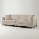 Sofá Fixo Ravi 3 Lugares Luxo 2,30m Castellar Móbile Linho Be