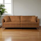 Sofá Fixo Ravi 4 Lugares Luxo 2,50m Castellar Móbile Corino C