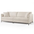 Sofá Fixo Ravi 4 Lugares Luxo 2,90m Castellar Móbile Linho Be