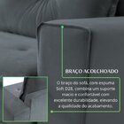 Sofá Florianóplis 3 Lugares 210 Cm Veludo Cinza