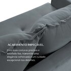 Sofá Florianóplis 3 Lugares 210 Cm Veludo Cinza