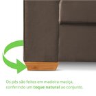 Sofá Florianópolis 2 Lugares 150cm Veludo Marrom