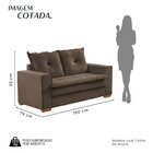 Sofá Florianópolis 2 Lugares 150cm Veludo Marrom