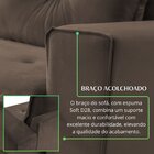 Sofá Florianópolis 2 Lugares 150cm Veludo Marrom