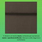 Sofá Florianópolis 2 Lugares 150cm Veludo Marrom