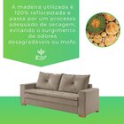 Sofá Florianópolis 3 Lugares 210 Cm Veludo Bege